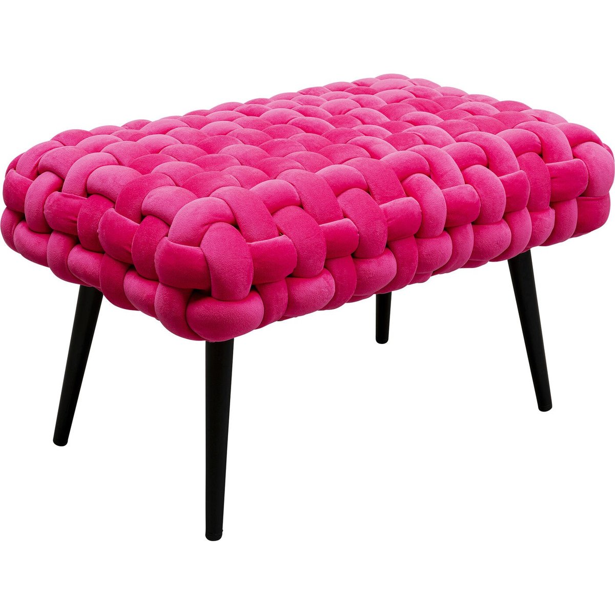 Banc en velours, WEAVE rose, KARE DESIGN
