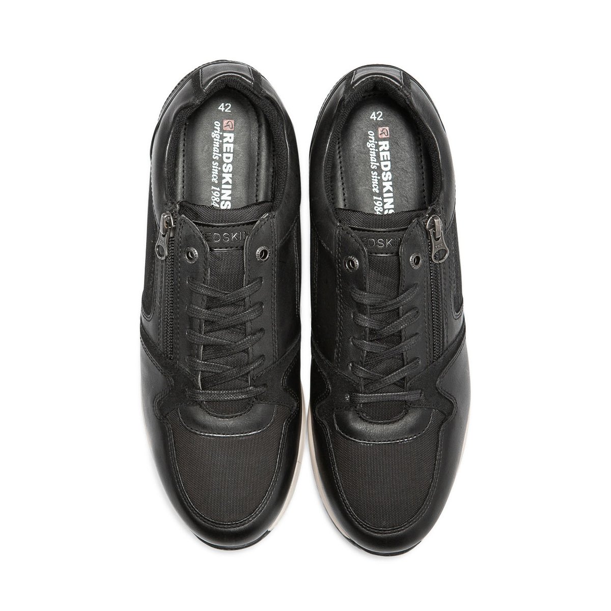 Baskets cuir LUCIDE 2 noir, REDSKINS