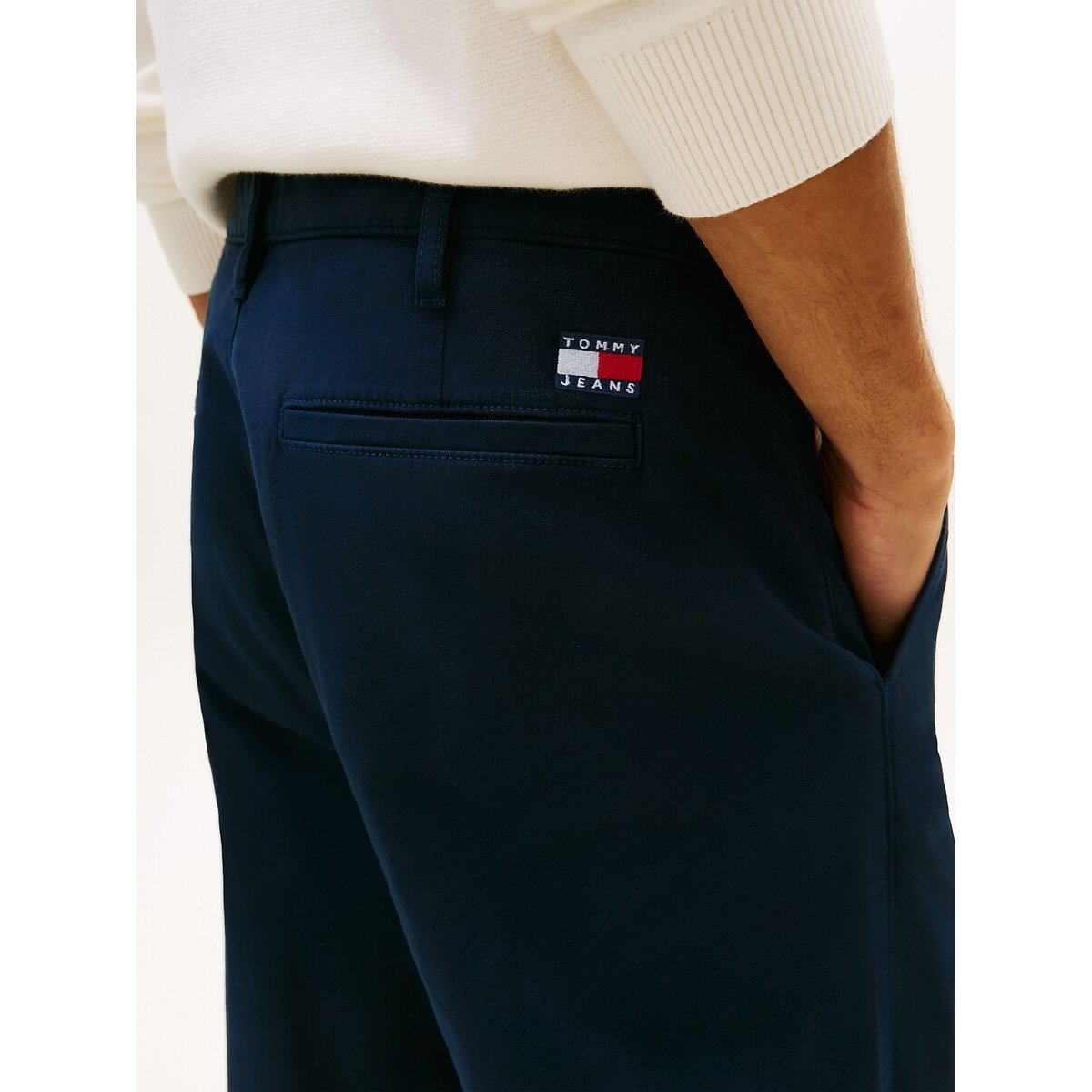 Chino Otis coupe standard en sergé bleu marine, TOMMY JEANS