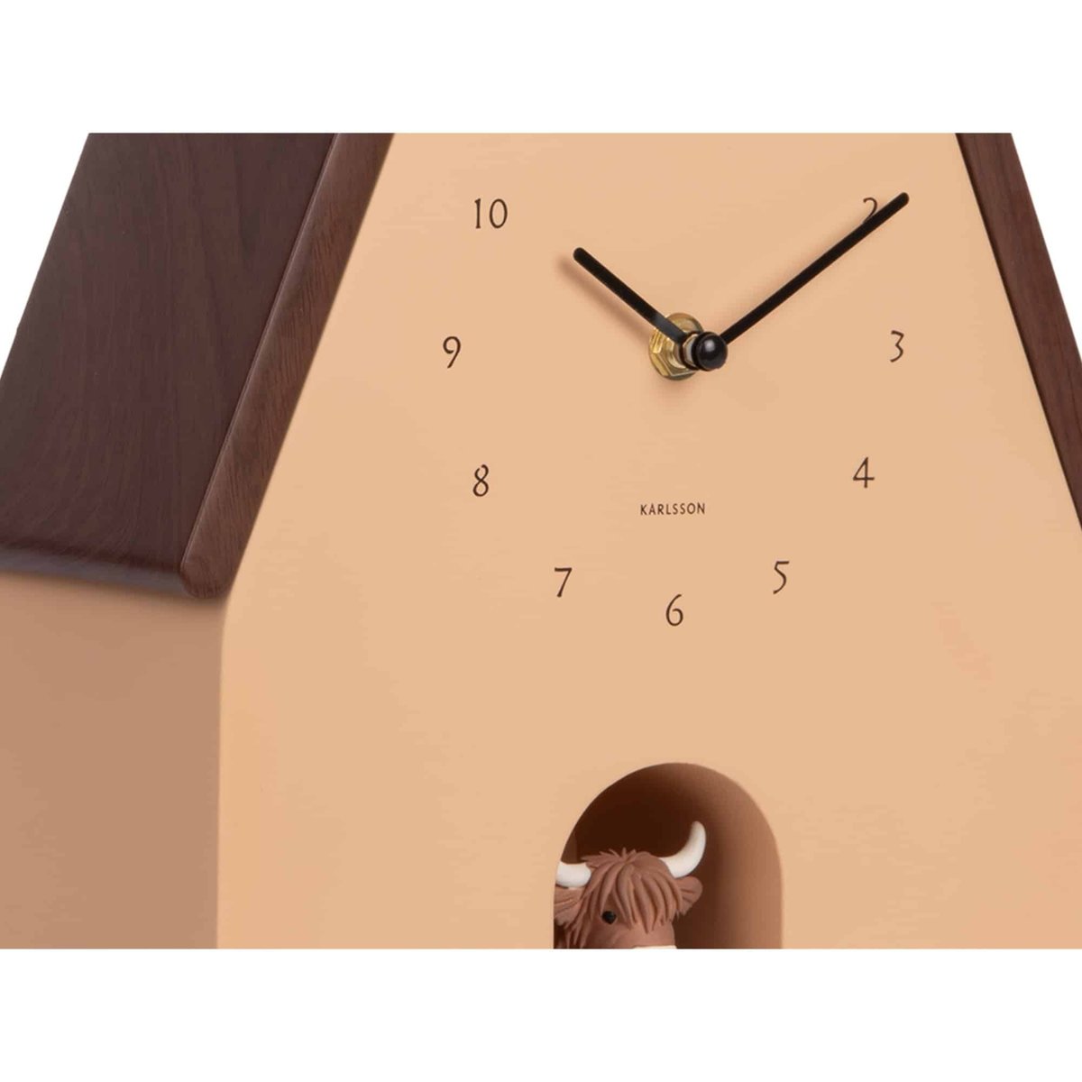 Horloge Murale Polystyrène HIGHLAND COW CUCKOO brun clair, KARLSSON