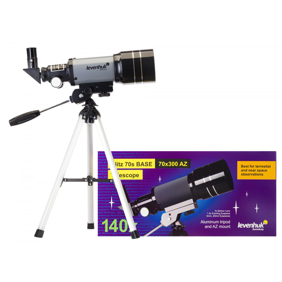 Télescope de base Blitz 70S couleur unique, LEVENHUK