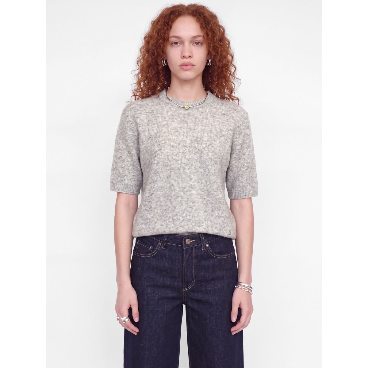 Pull En Maille light grey melange 1, JJXX
