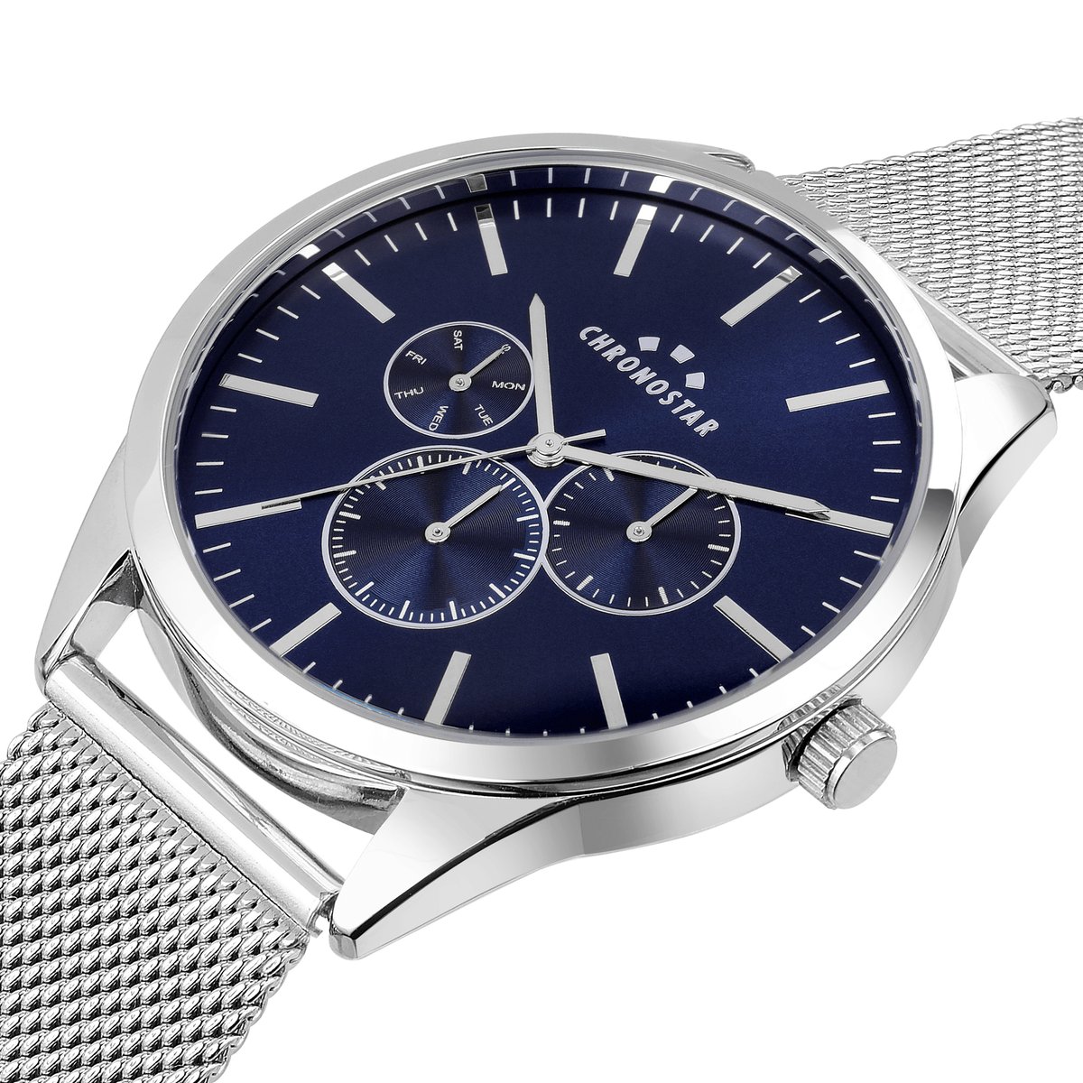 Montre multifonction CLASSIQUE bleu, sunray, CHRONOSTAR