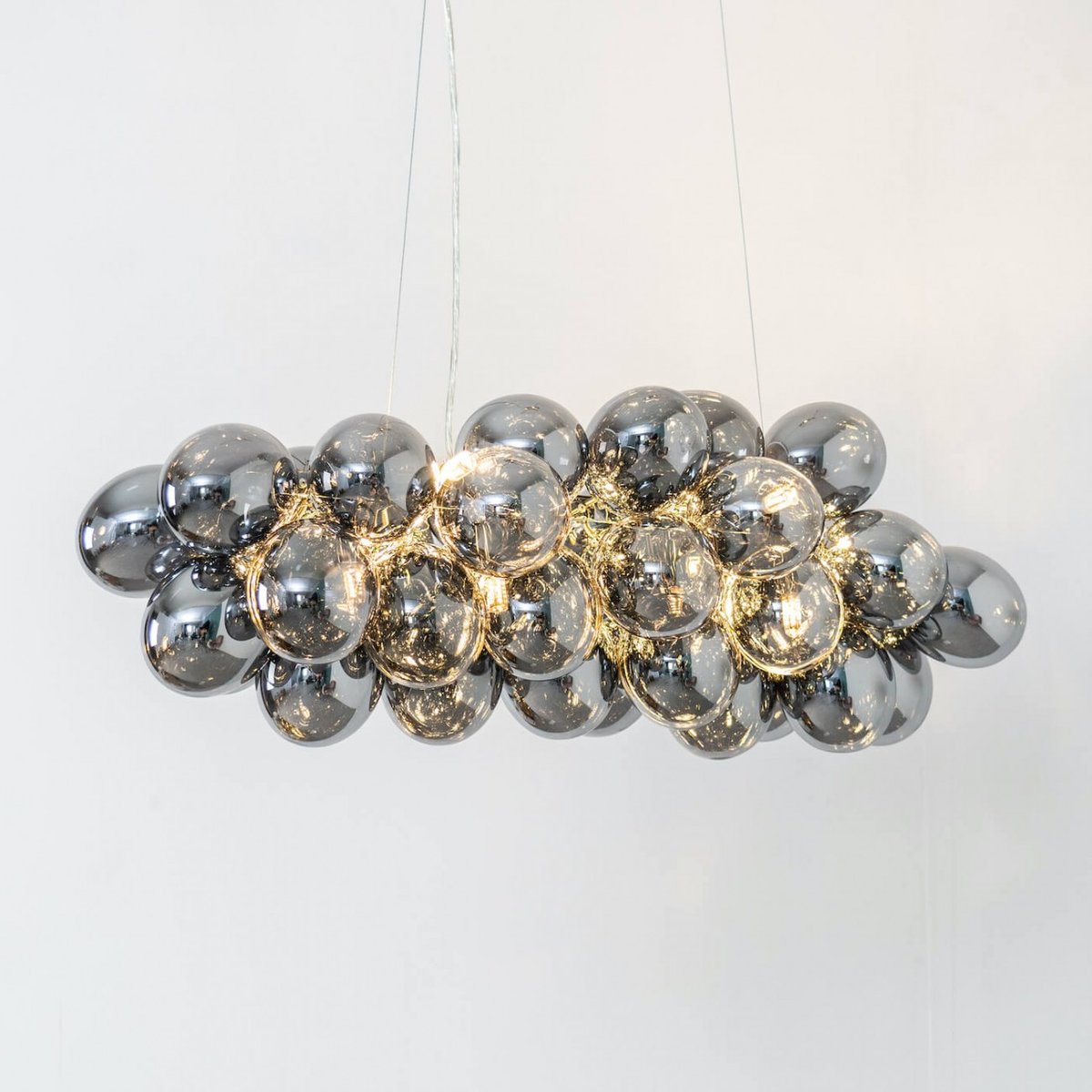 Grande suspension moderne - BARTALI gris fumé, KOSILUM