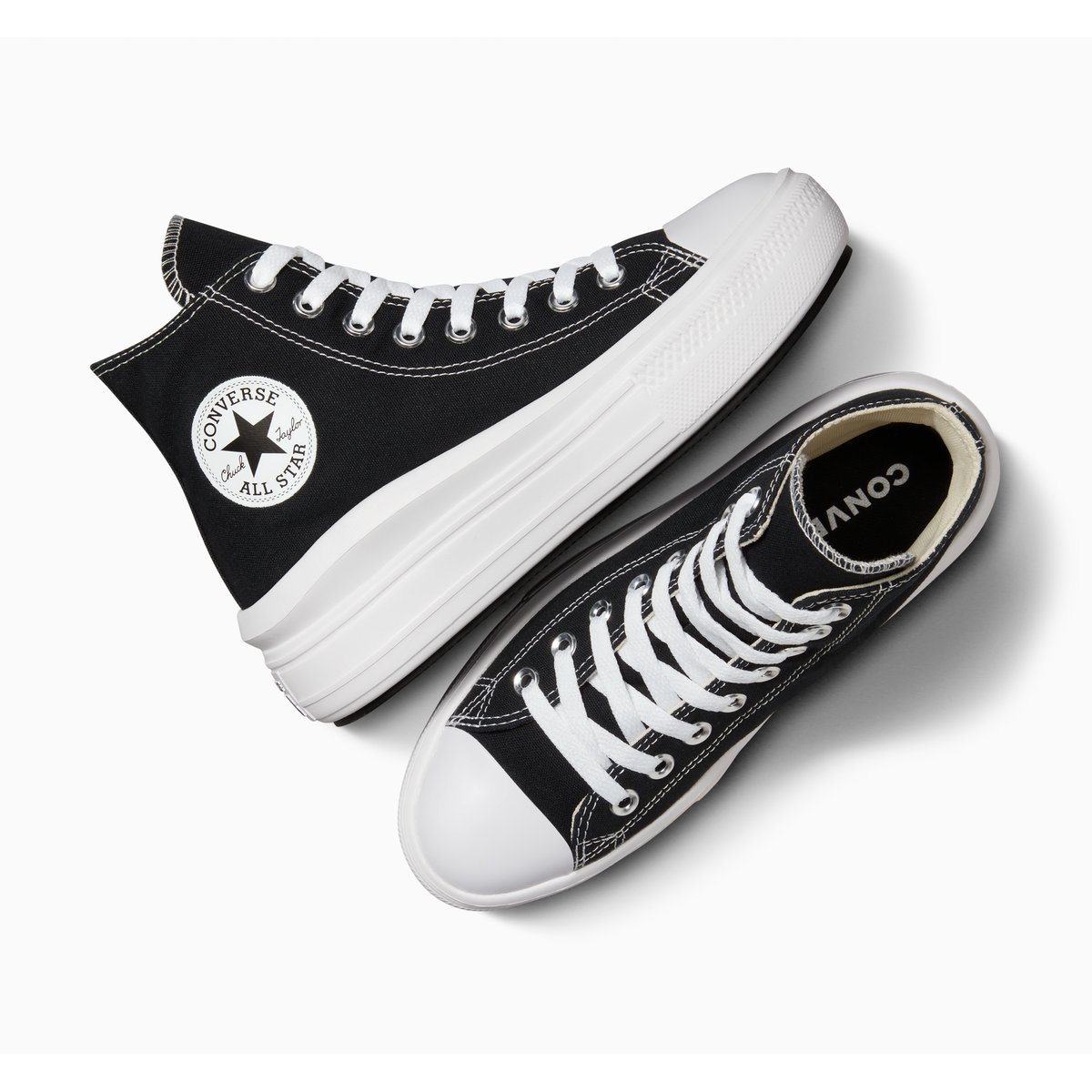 Baskets CHUCK TAYLOR ALL STAR MOVE PLATFORM noir/ivoire naturel/blanc, CONVERSE