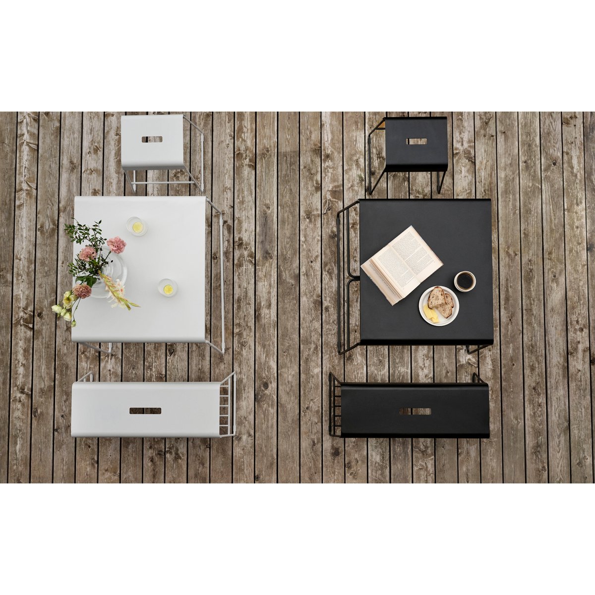 Table A-CAFÉ TABLE OUTDOOR gris clair, ZONE DENMARK