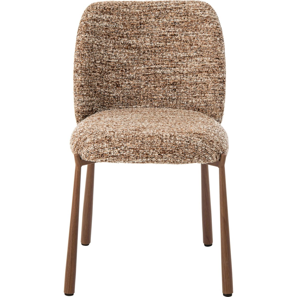 Chaise en tissu bouclé marron chiné, RECOLLECTION