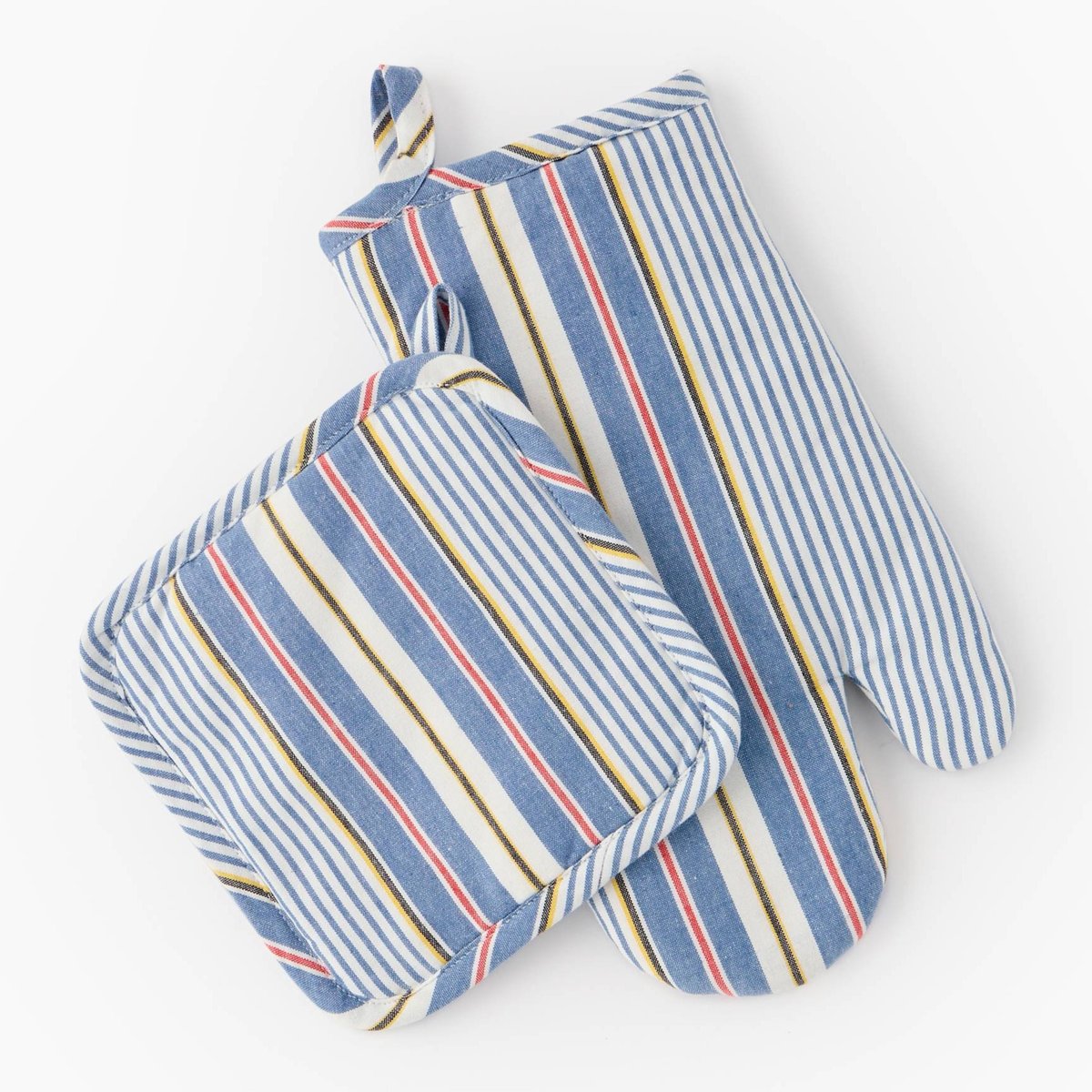 Lot gant et manique, 16x33cm + 20x20cm, 100% coton riviera, MONOPRIX