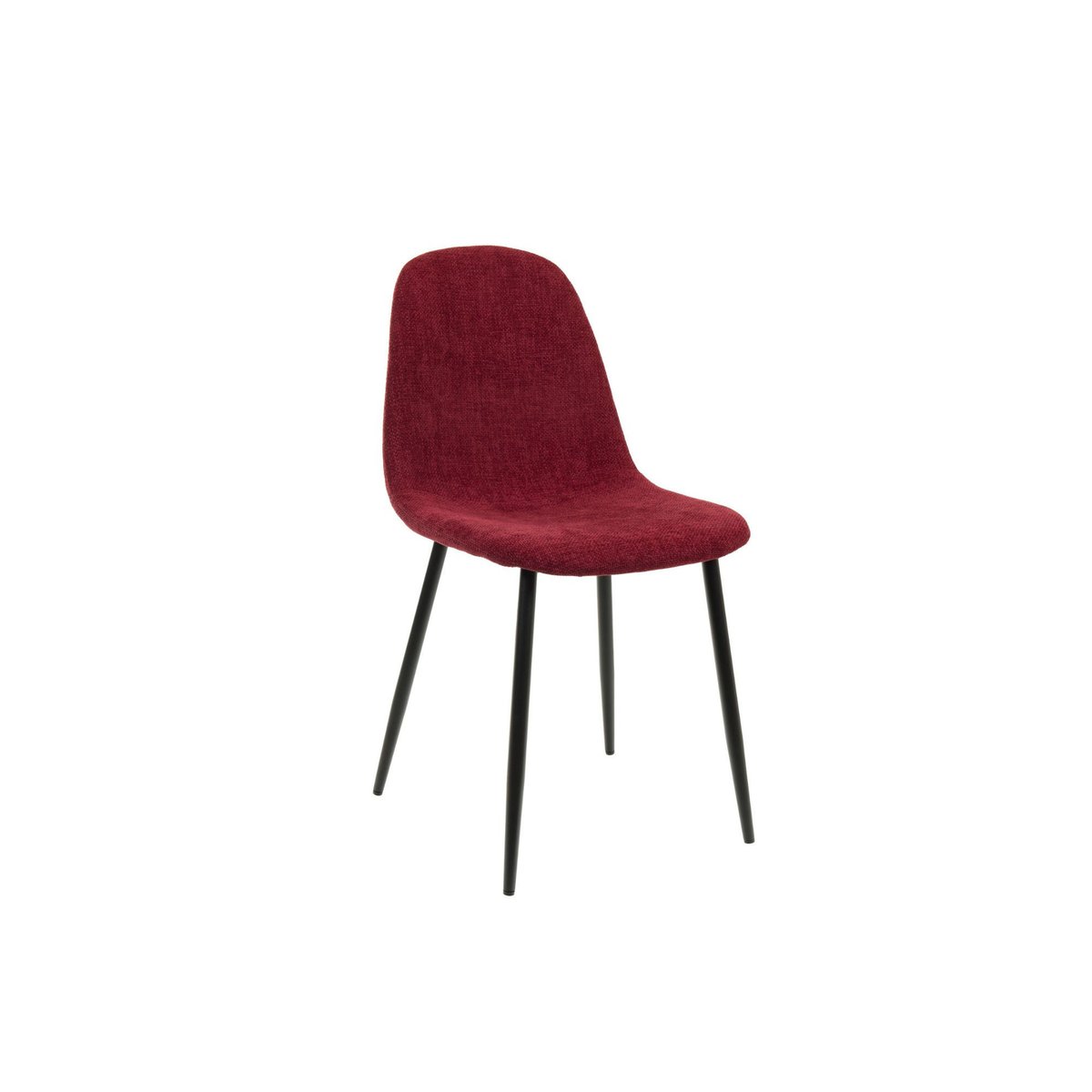 Chaises avec pieds en métal et assises en tissu (lot de 2) - ZELIE rouge, HELLIN, DEPUIS 1862