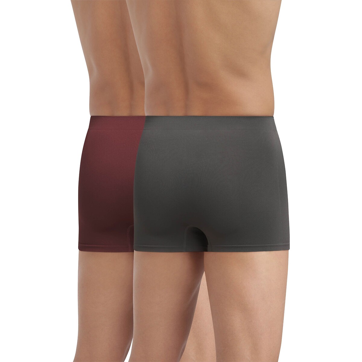 Lot de 2 micro-boxers sans couture SEAMLESS gris + bordeaux, DIM