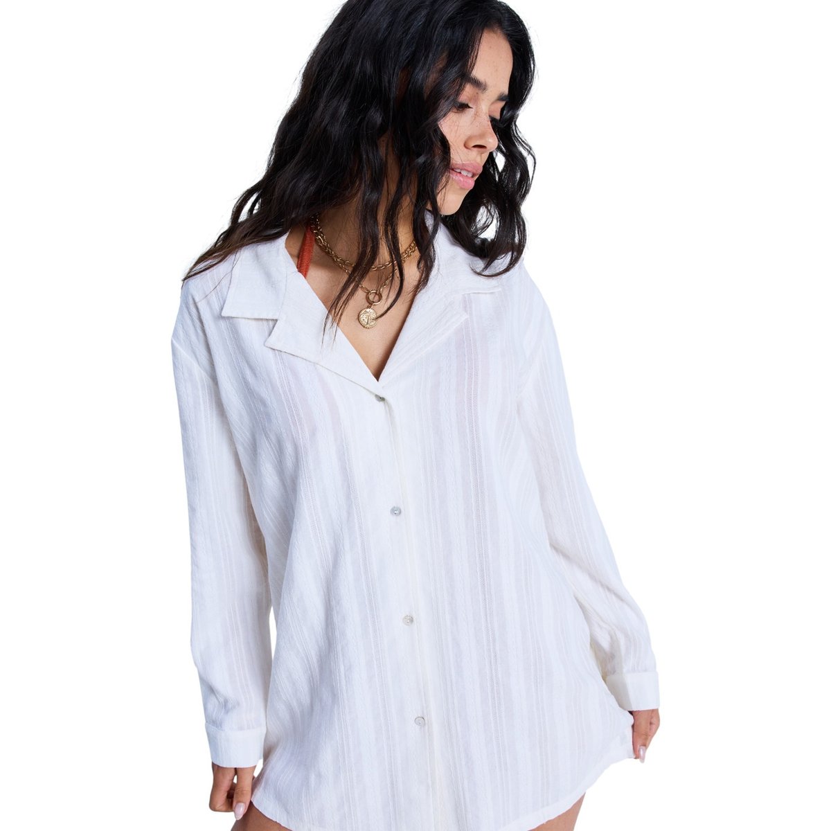 Chemise de plage SUNSET BACK. blanc bright white, ROXY