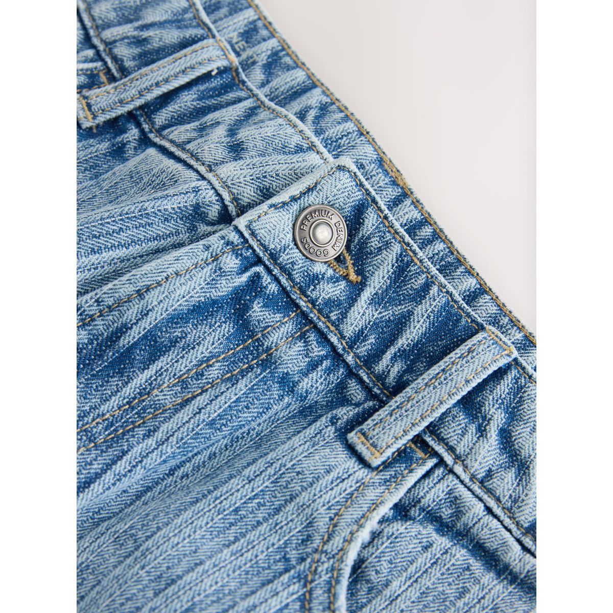 Short en denim rayé bleu, NEXT
