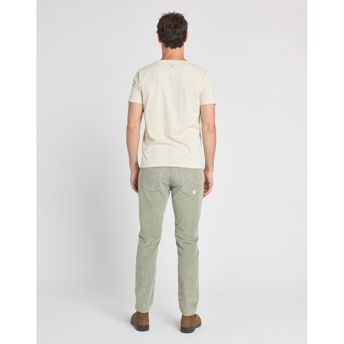 PANTALON REGULAR VELOURS CALIX vert pale, PULLIN