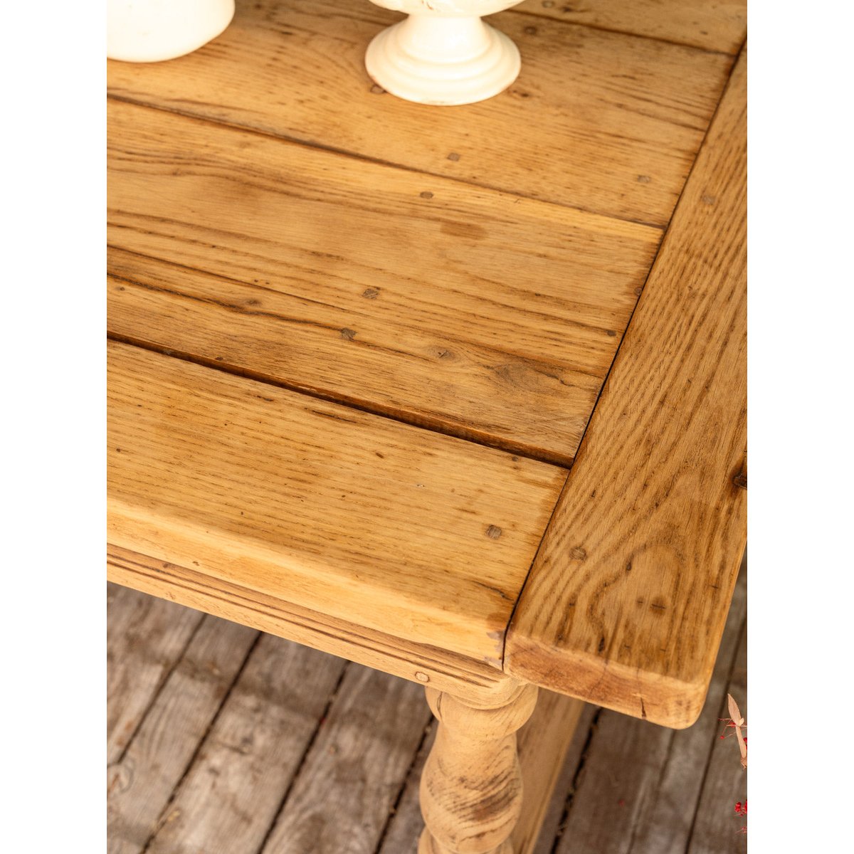 Grande table à manger en bois Romy N°1462 - Bon état bois clair, DEBONGOUT