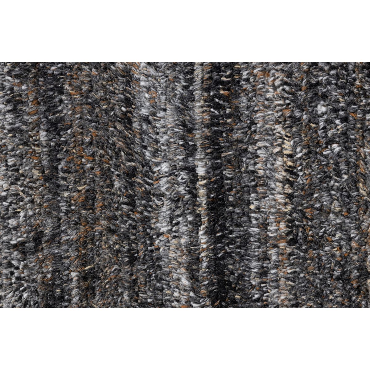 Tapis noué main en PET recyclé - ECO SHAGGY anthracite, THEKO
