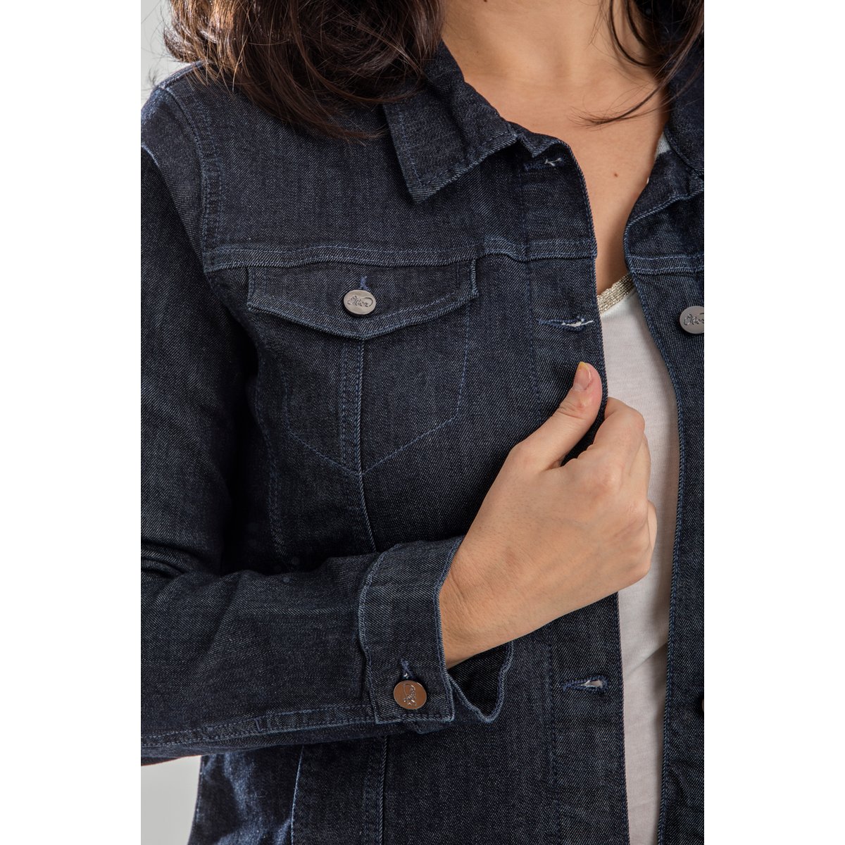 Veste en jeans stretch OBV1 bleu, OBER