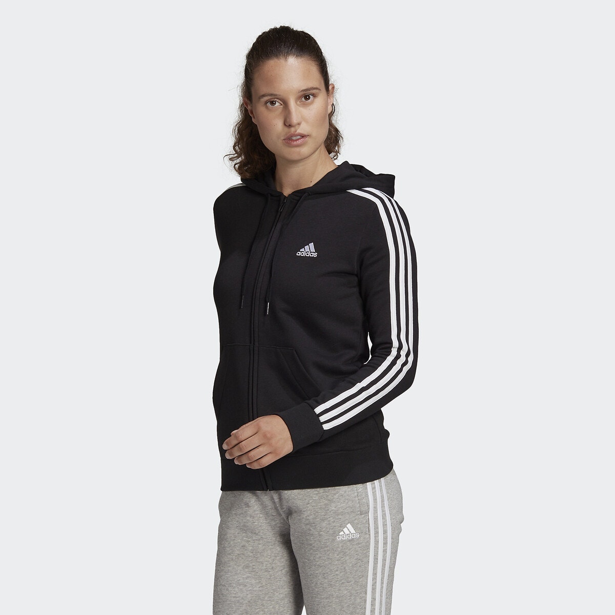 Sweat À Capuche Essentials Full-zip noir, adidas Performance