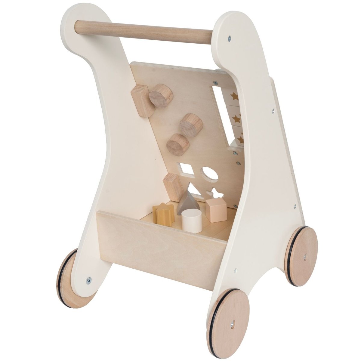 Chariot d'activité beige, rose, gris, JABADABADO