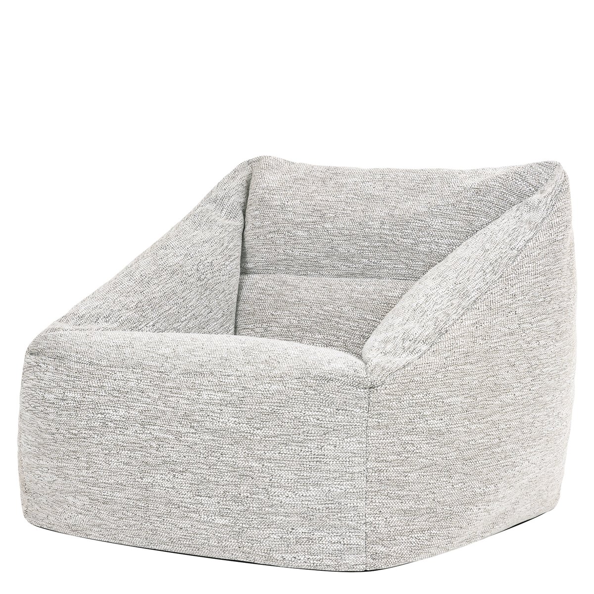 Pouf fauteuil salon en tissu tissé Oeko-Tex® - NATALIA naturel beige, ICON