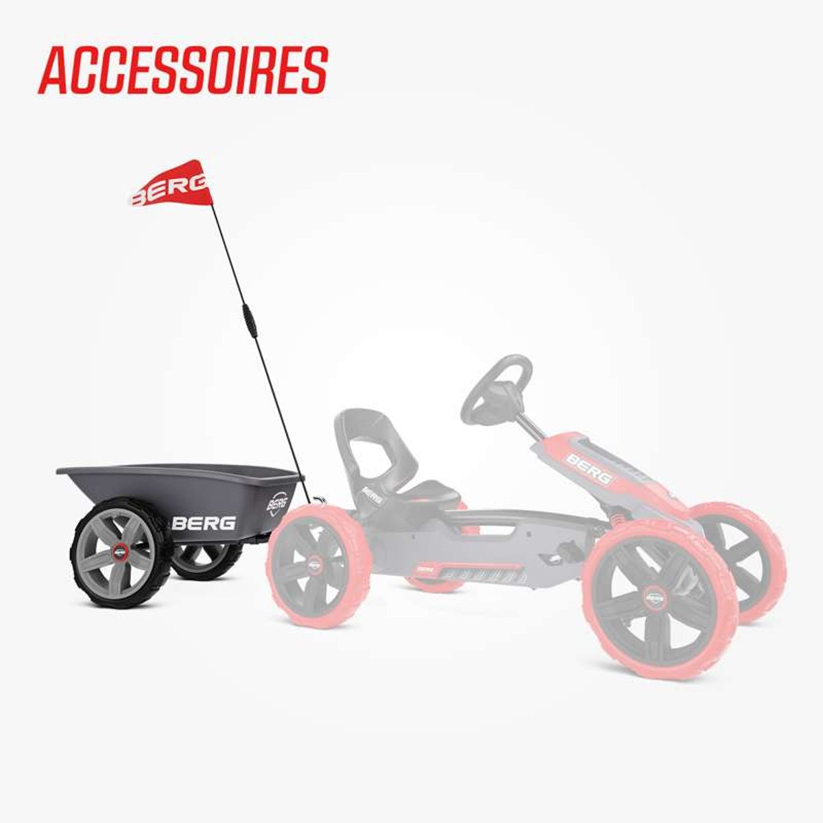 Kart à Pédales pour Enfants, 2+ Ans, Reppy Rebel red, BERG TOYS
