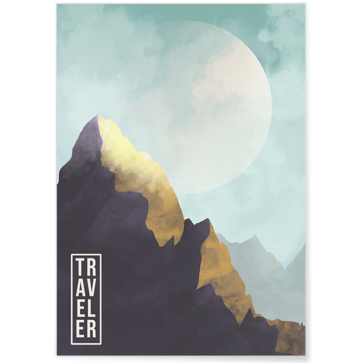 Affiche Traveler blanc, L'AFFICHERIE