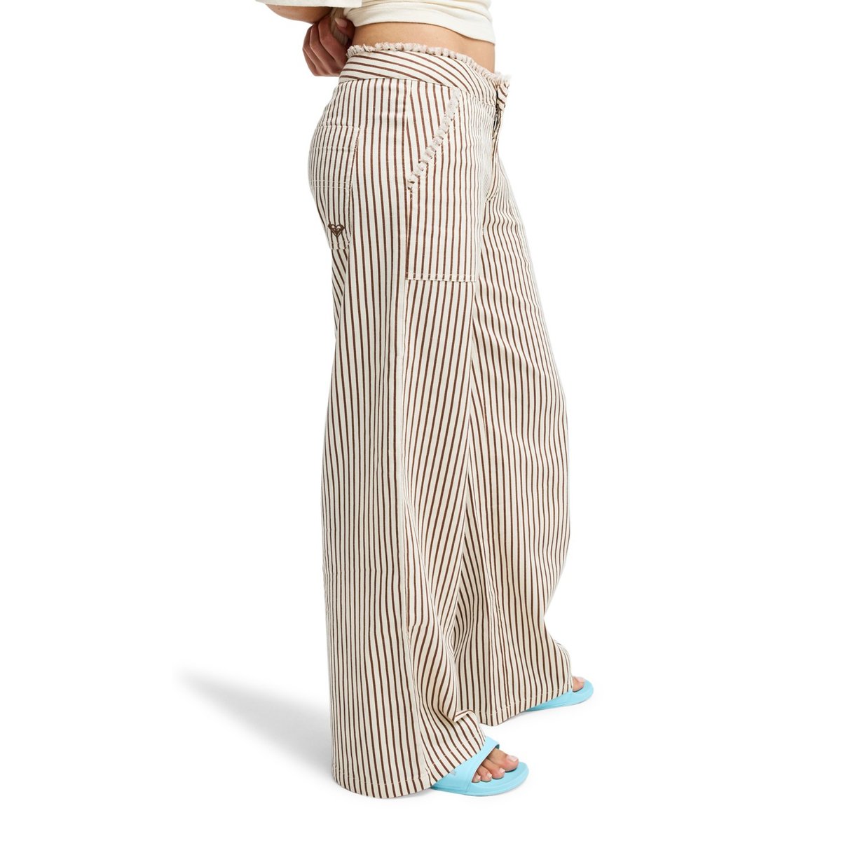 Pantalon à rayures ROUGH AROUND EDGES. noir butternut linso stripe, ROXY