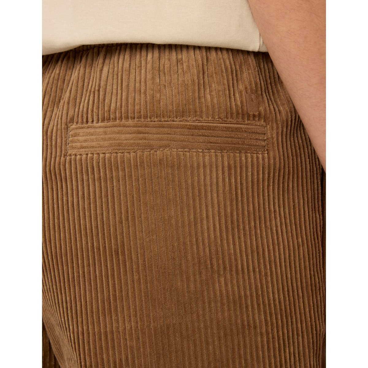 Pantalon velours côtelé camel, BZB