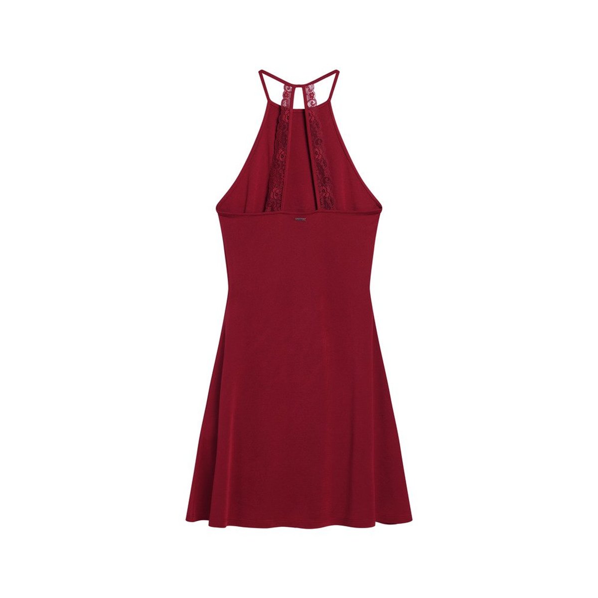Mini robe ajustée et évasée en jersey dahlia rouge, SUPERDRY