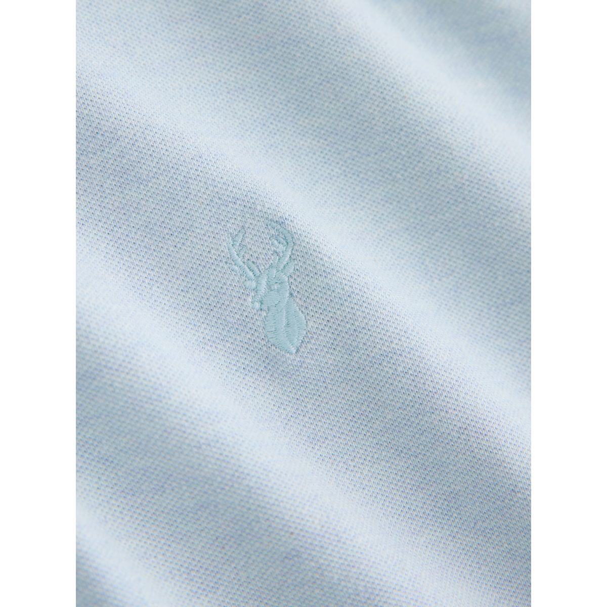 Polo en piqué à manches courtes marl bleu clair, NEXT
