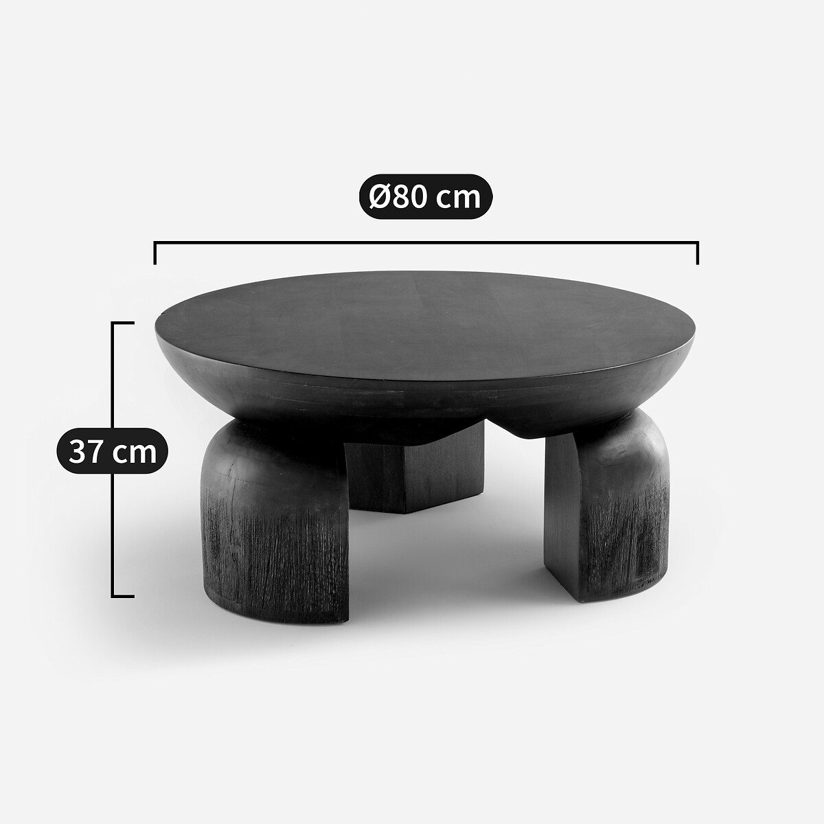 Tripod-Couchtisch Lotus, Mango braun, AM.PM