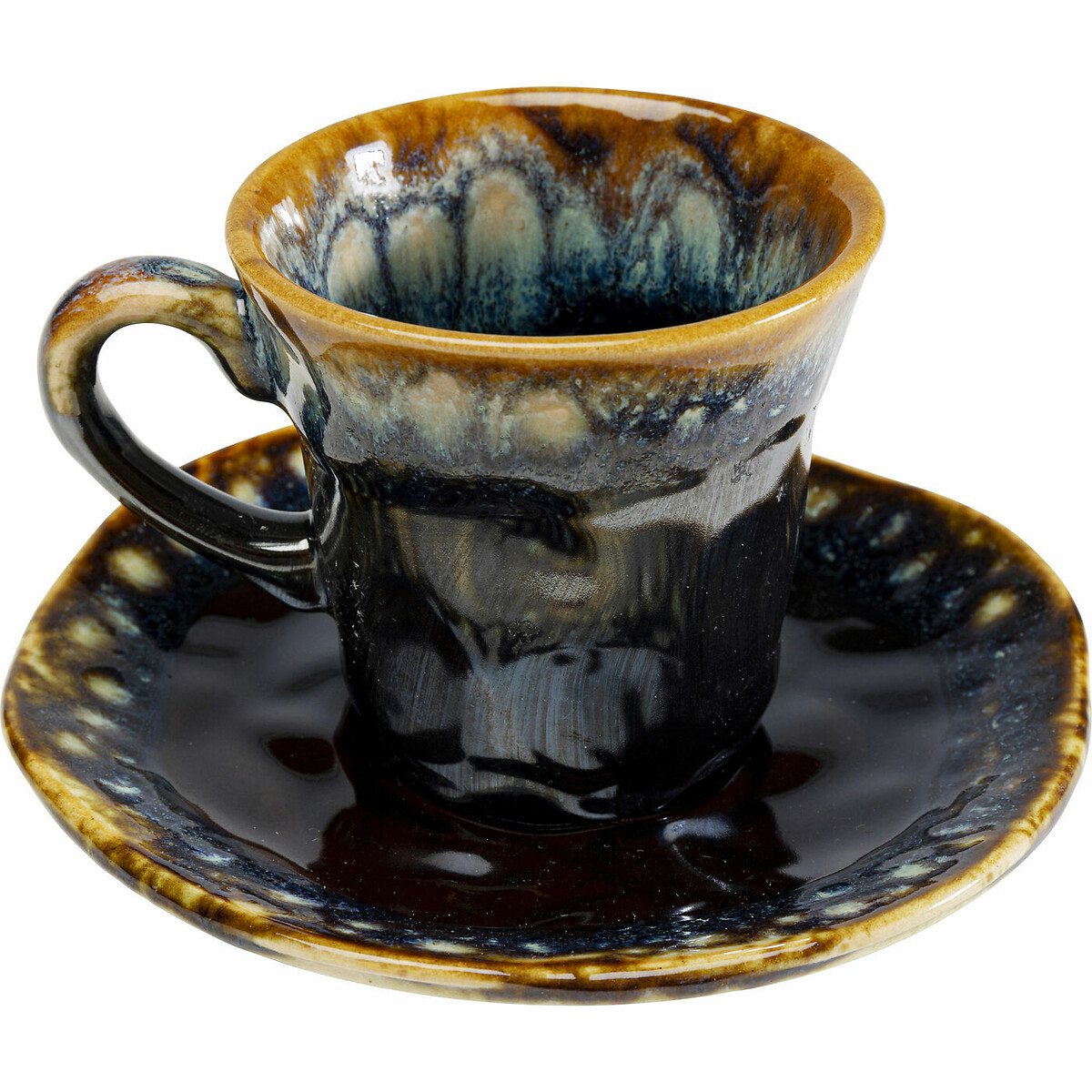 Tasse à espresso Lio bleu nuit (2-parts) bleu, KARE DESIGN