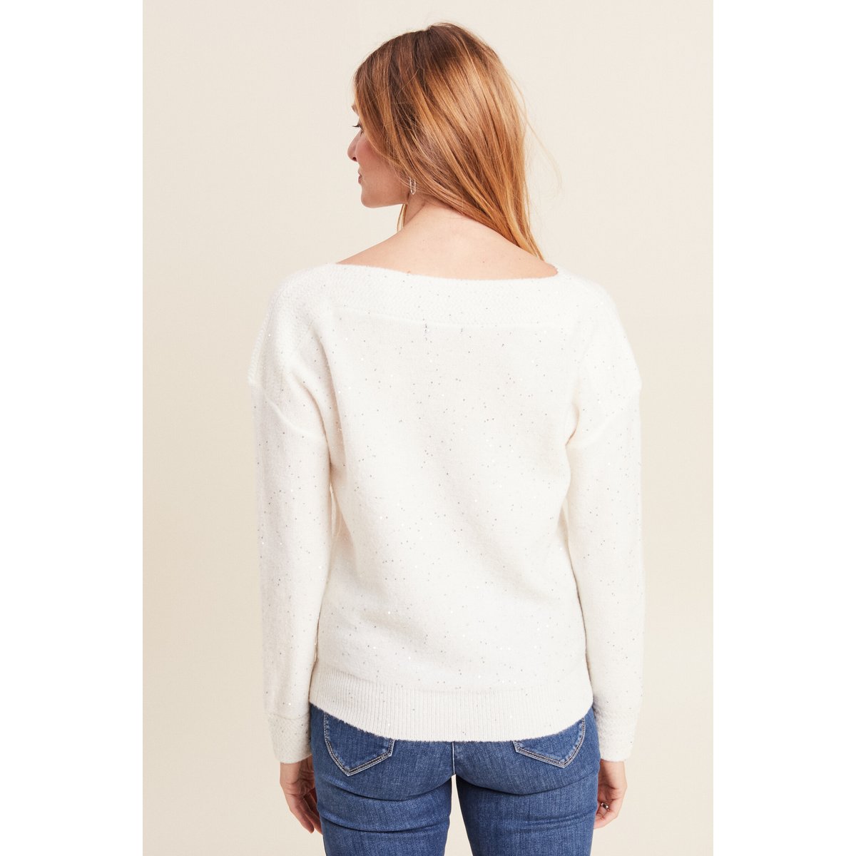 Pull manches longues ecru, BREAL