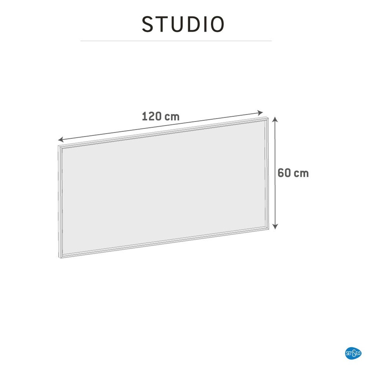 Miroir en MDF, STUDIO noir, SENSEA