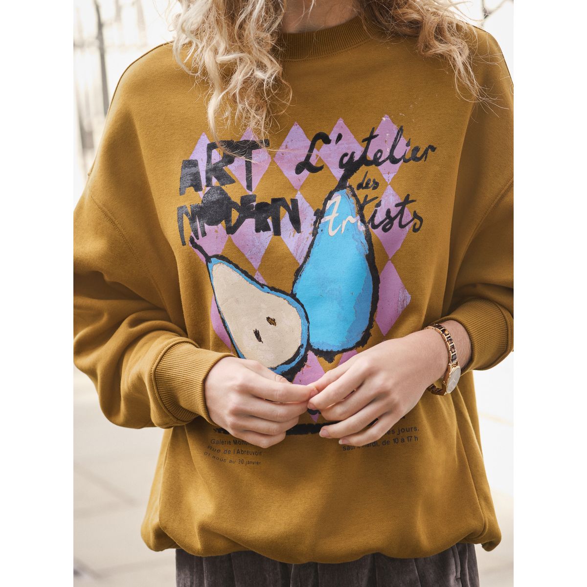 Sweat à manches longues motif fruit vert olive, NEXT