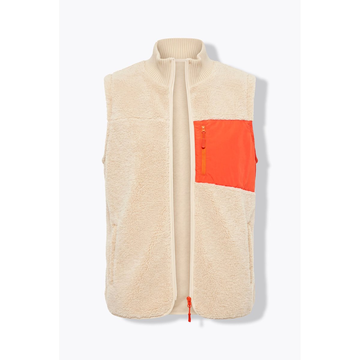Gilet en polaire bouclée beige, ULLA POPKEN