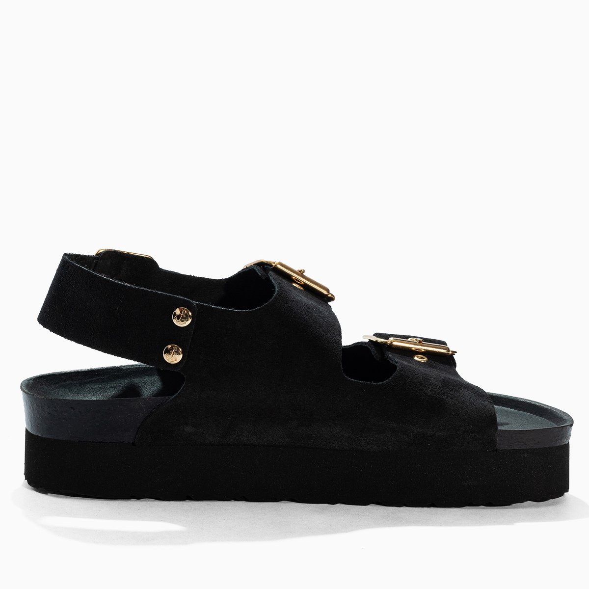 Sandales en cuir suédé ROSA black, BAYTON