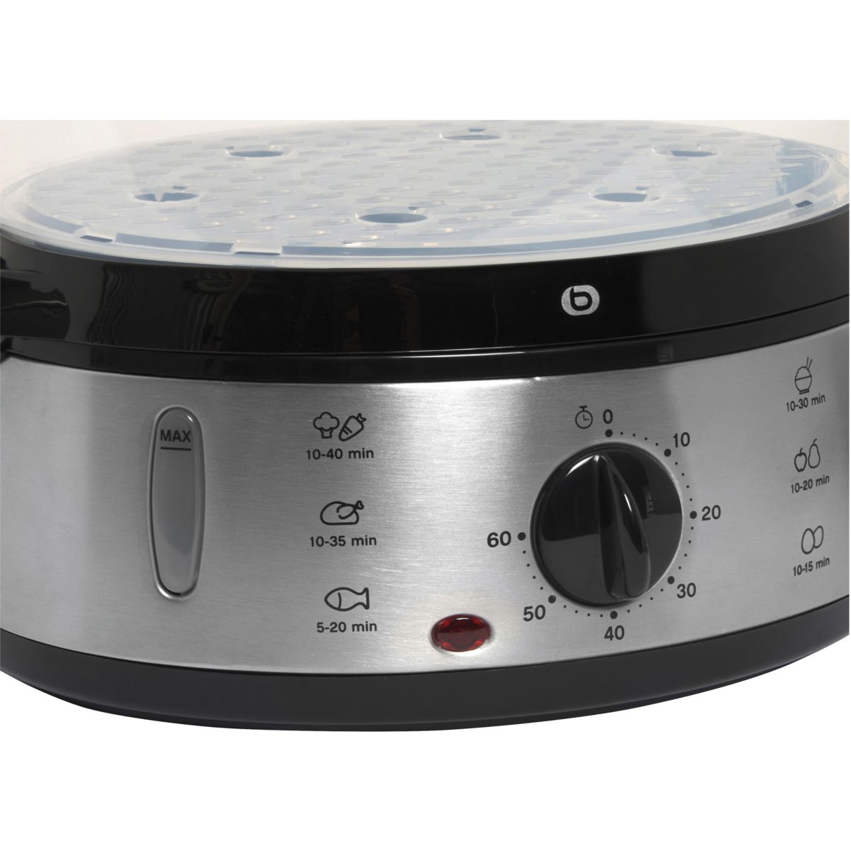 Cuiseur vapeur ECVI 1 gris / noir, ESSENTIEL B