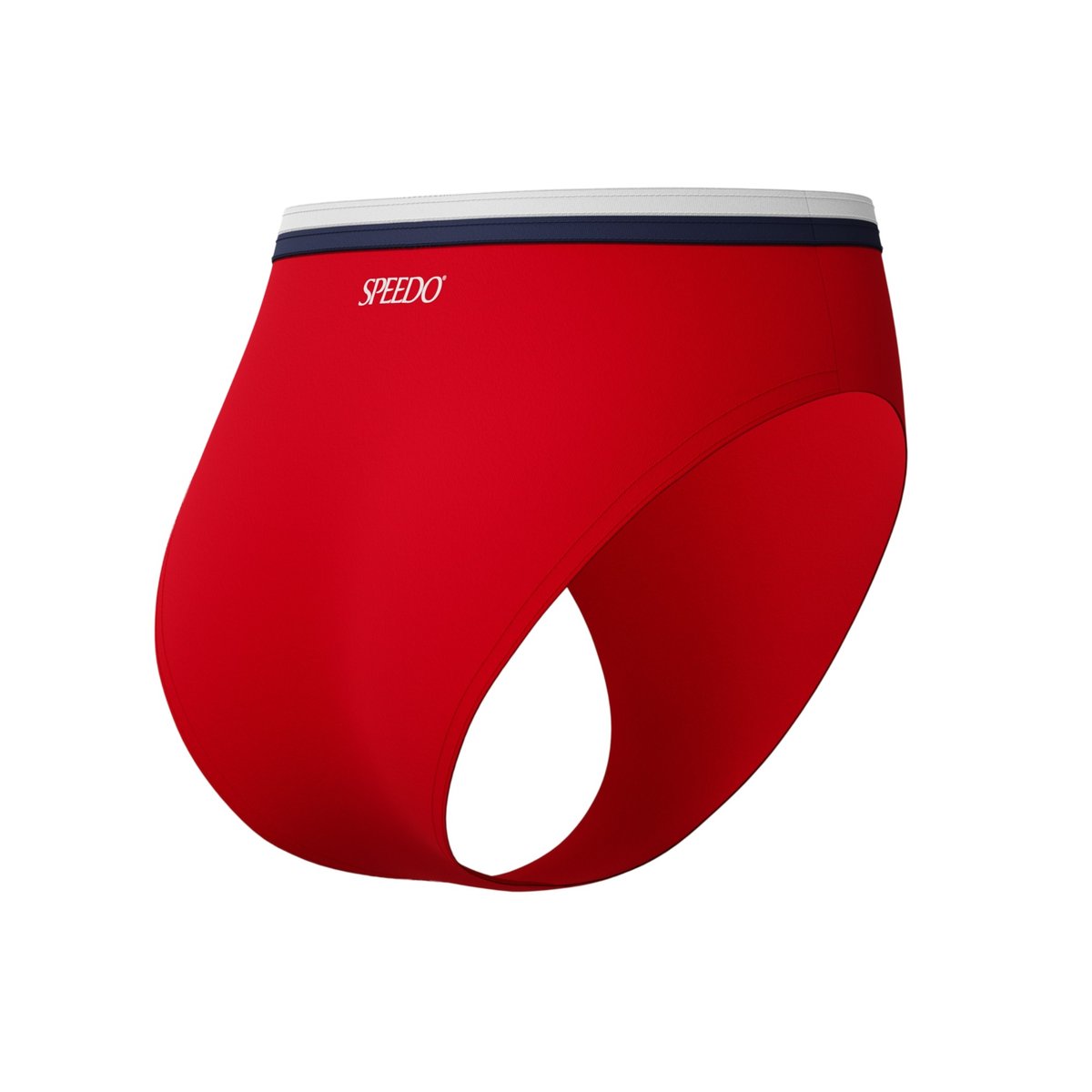 Bas de maillot de bain taille haute motif/style logo rouge, SPEEDO