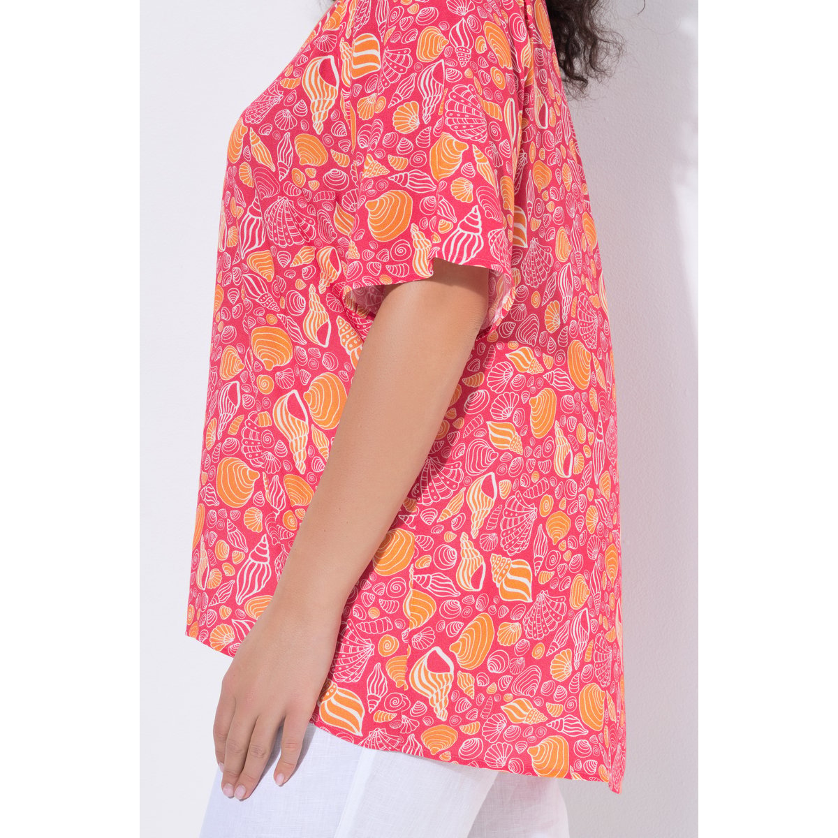 Tunique motif coquillages rose vif, ULLA POPKEN
