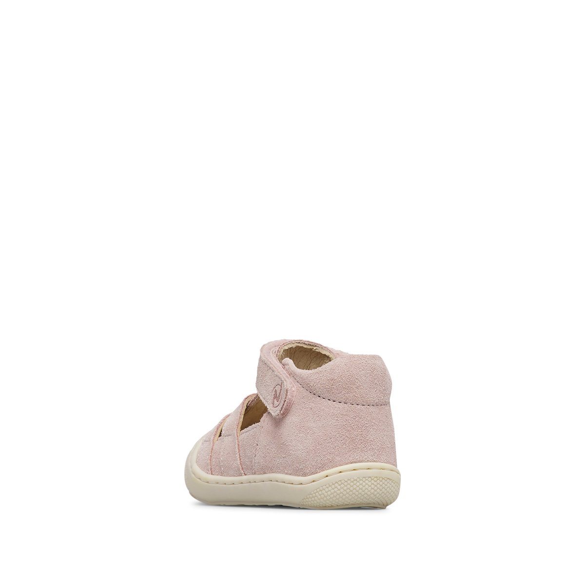 Sandales semi-ouvertes en daim BEDE rose poudré-, NATURINO