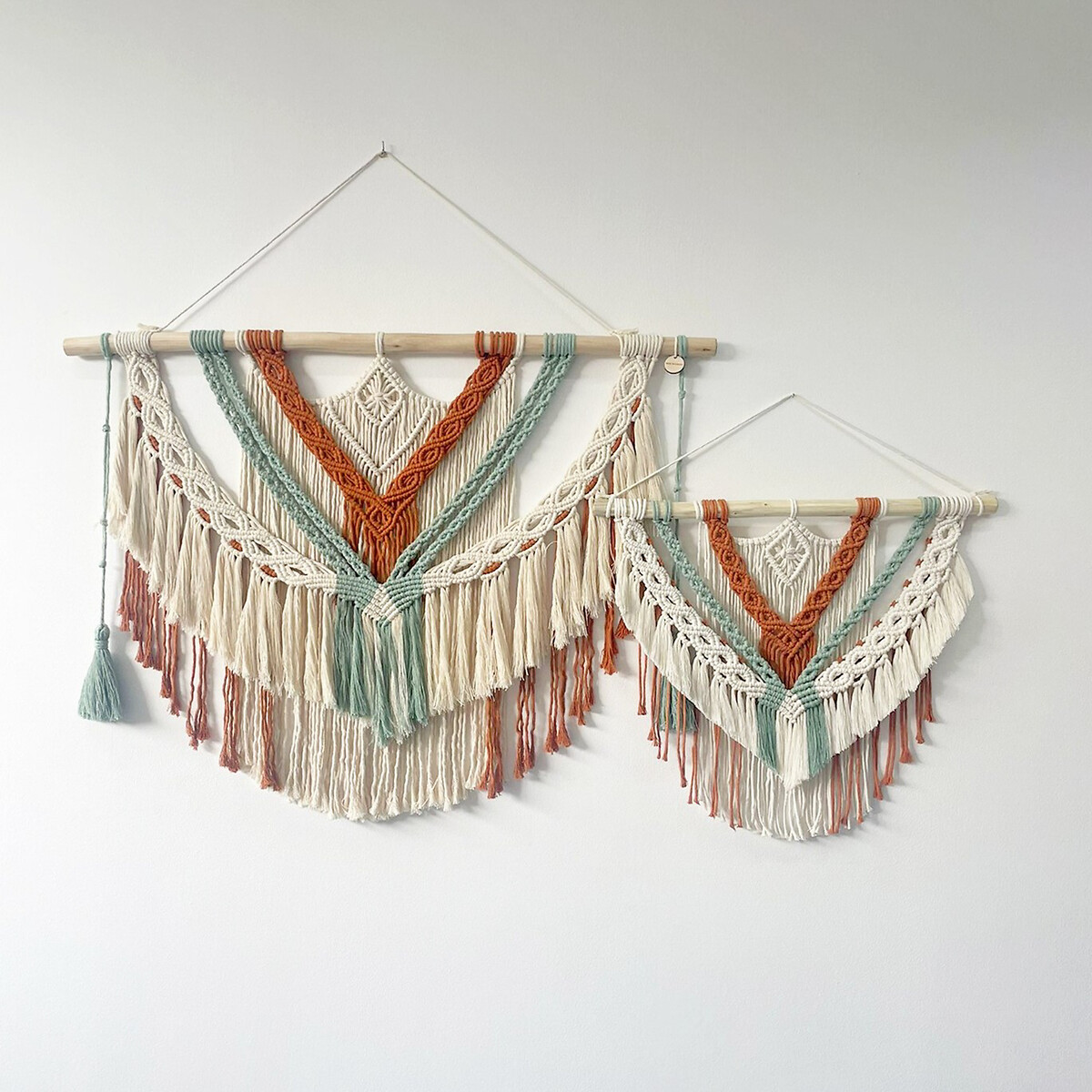 Painel de decoração de parede em macramé, MACRAMAR multicolor, MACRAMAR