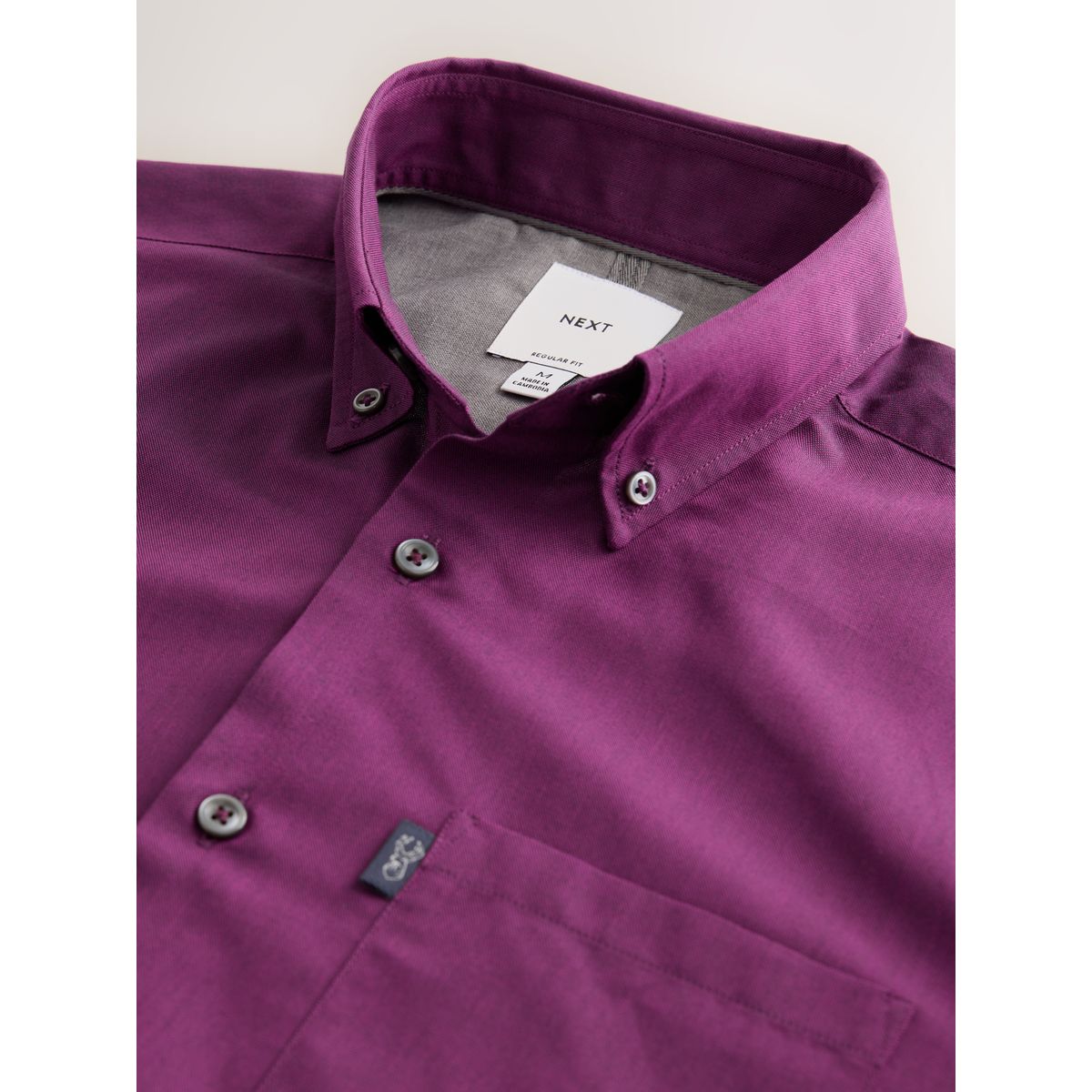 Chemise oxford standard boutonnée violet, NEXT