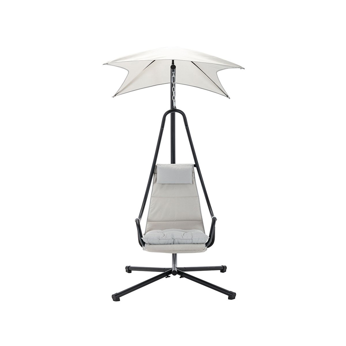 Fauteuil suspendu - COZUMEL noir / beige, LISA DESIGN