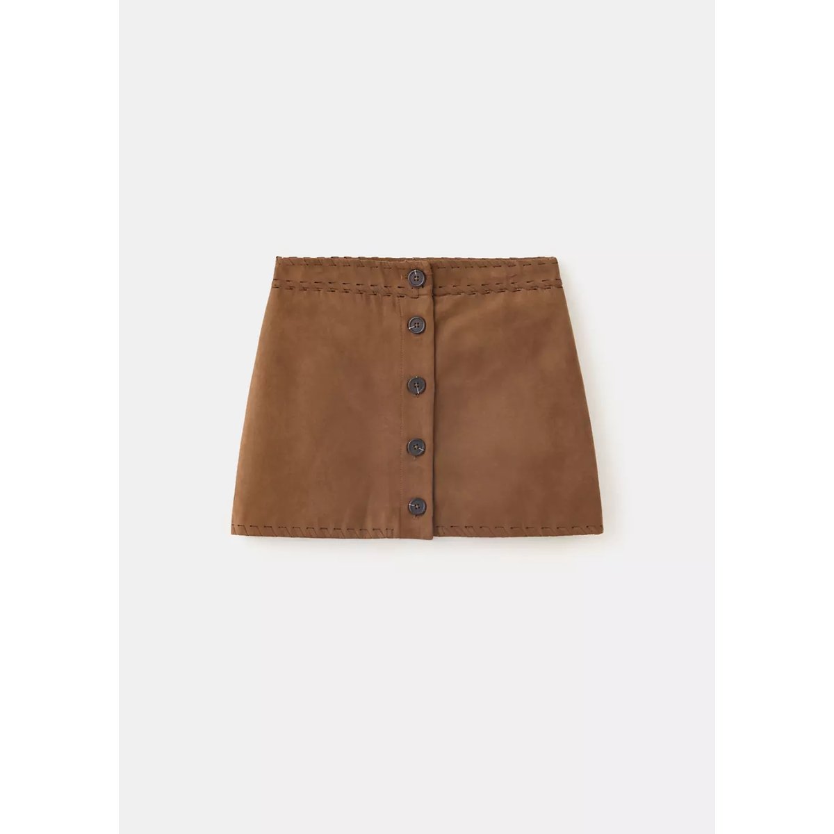 Jupe effet daim marron, MANGO KIDS