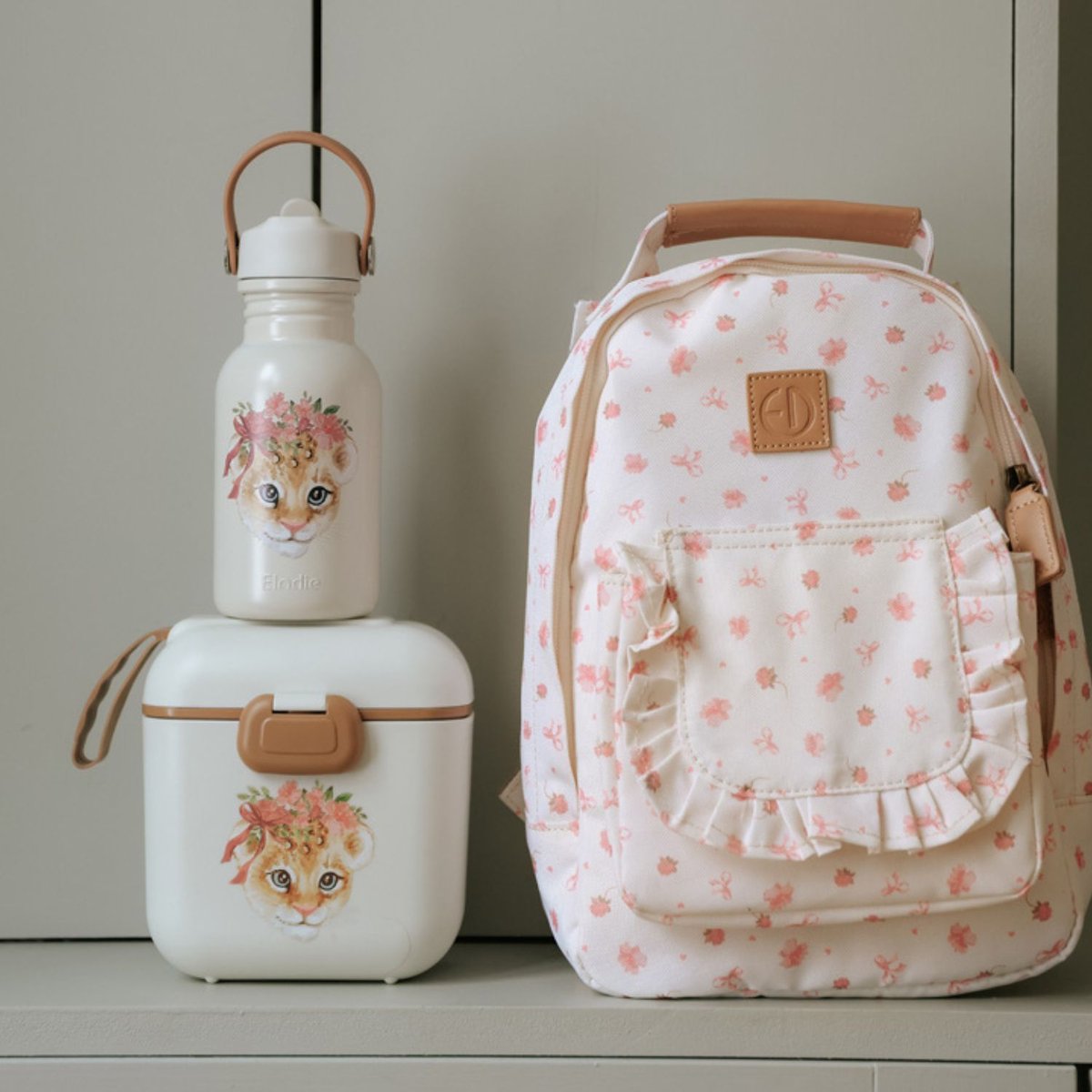 Sac à dos Mini blanc, rose, marron, ELODIE DETAILS