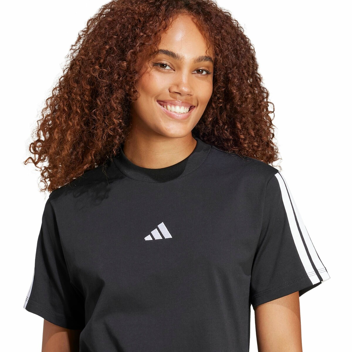 T-shirt Essentials Slim 3-Stripes noir, ADIDAS SPORTSWEAR