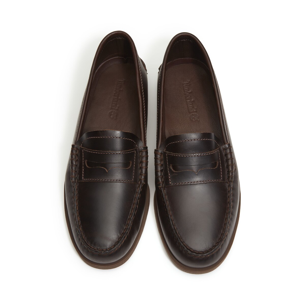Mocassins classiques en cuir marron, TIMBERLAND