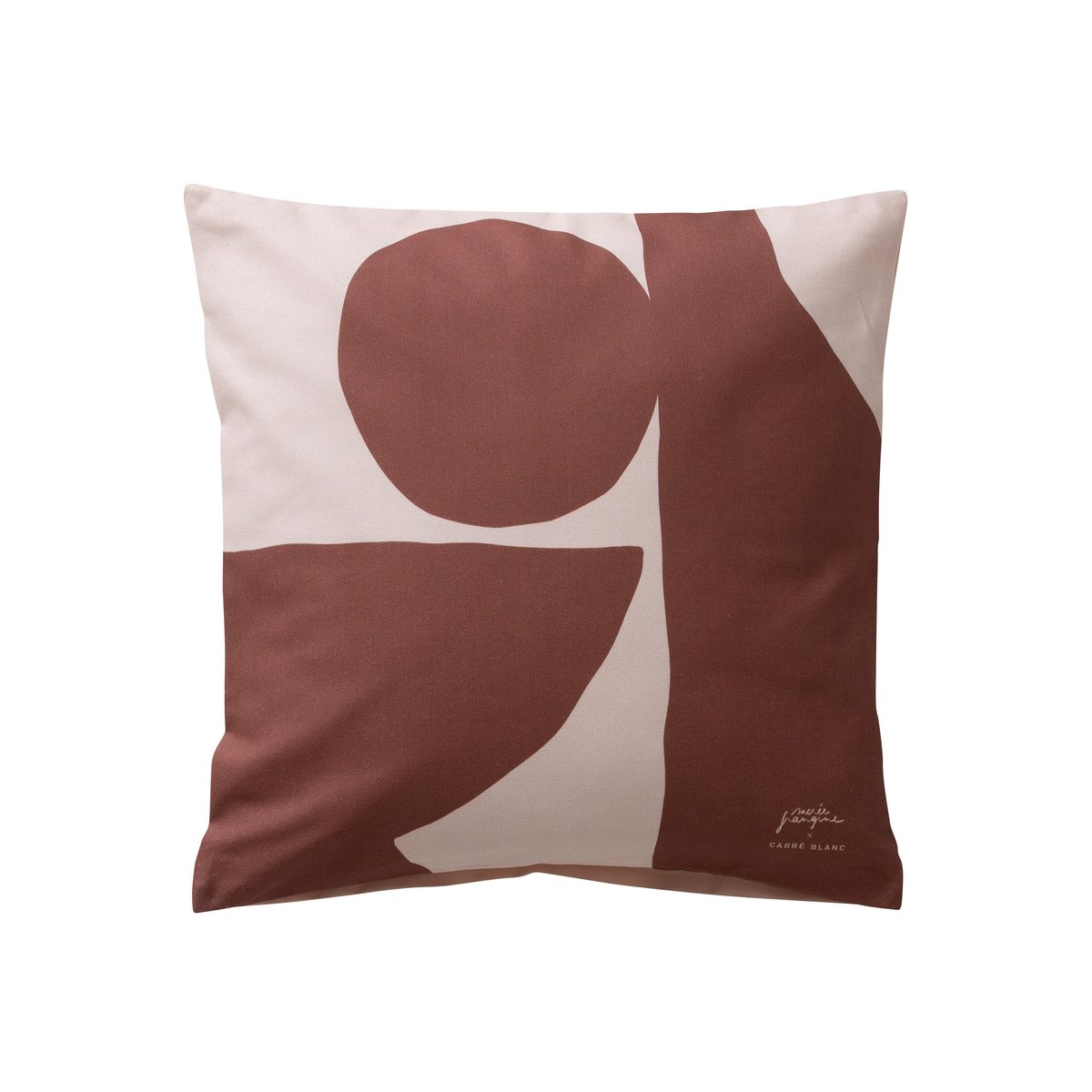 Housse de coussin Terre Cuite SAFI dune, CARRE BLANC