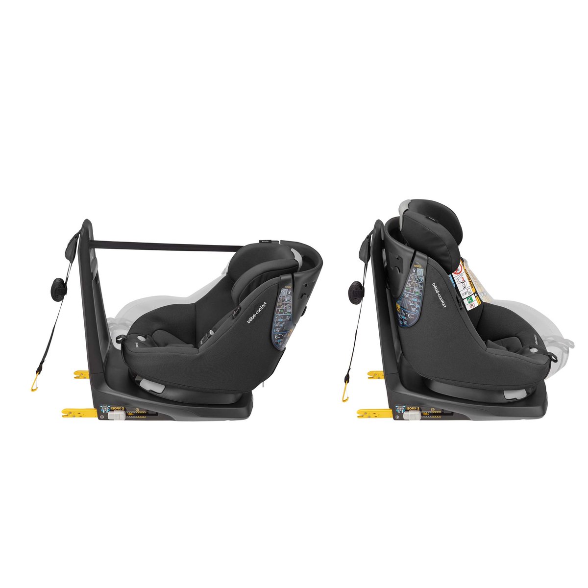 Siège auto pivotant Isofix avec airbags AxissFix Air noir authentique, BEBECONFORT