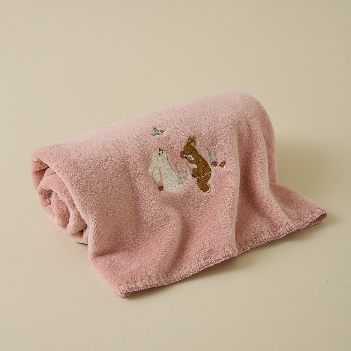 Plaid enfant LE GOUTER rose, SYLVIE THIRIEZ